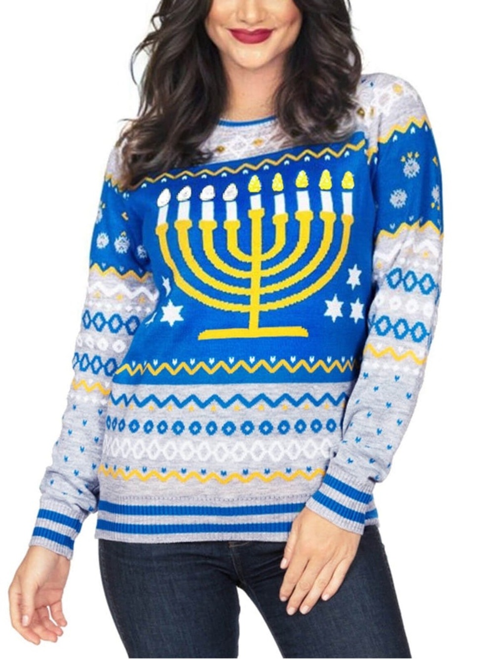 Tipsy Elves Hanukkah Crewneck Sweater Medium